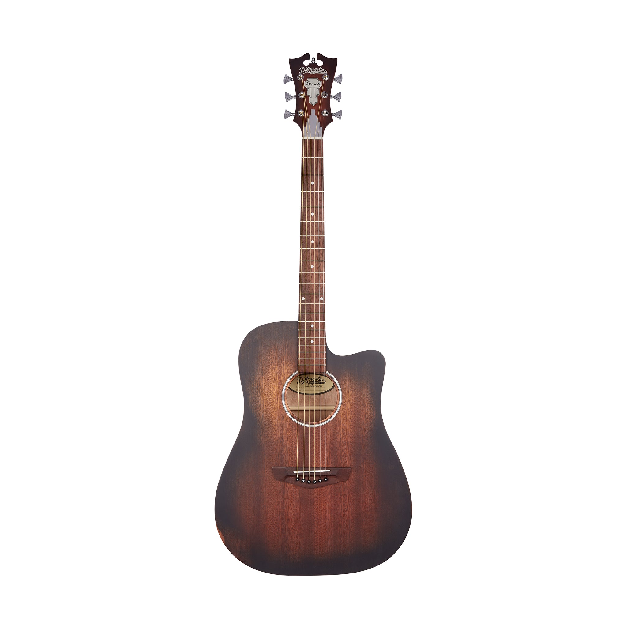 D'Angelico Premier Bowery LS Dreadnought Acoustic Guitar, Aged Mahogany