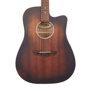 D'Angelico Premier Bowery LS Dreadnought Acoustic Guitar, Aged Mahogany