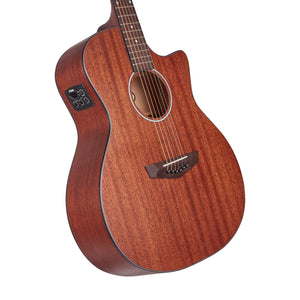 D'Angelico Premier Gramercy LS Grand Auditorium Acoustic Guitar, Mahogany Satin