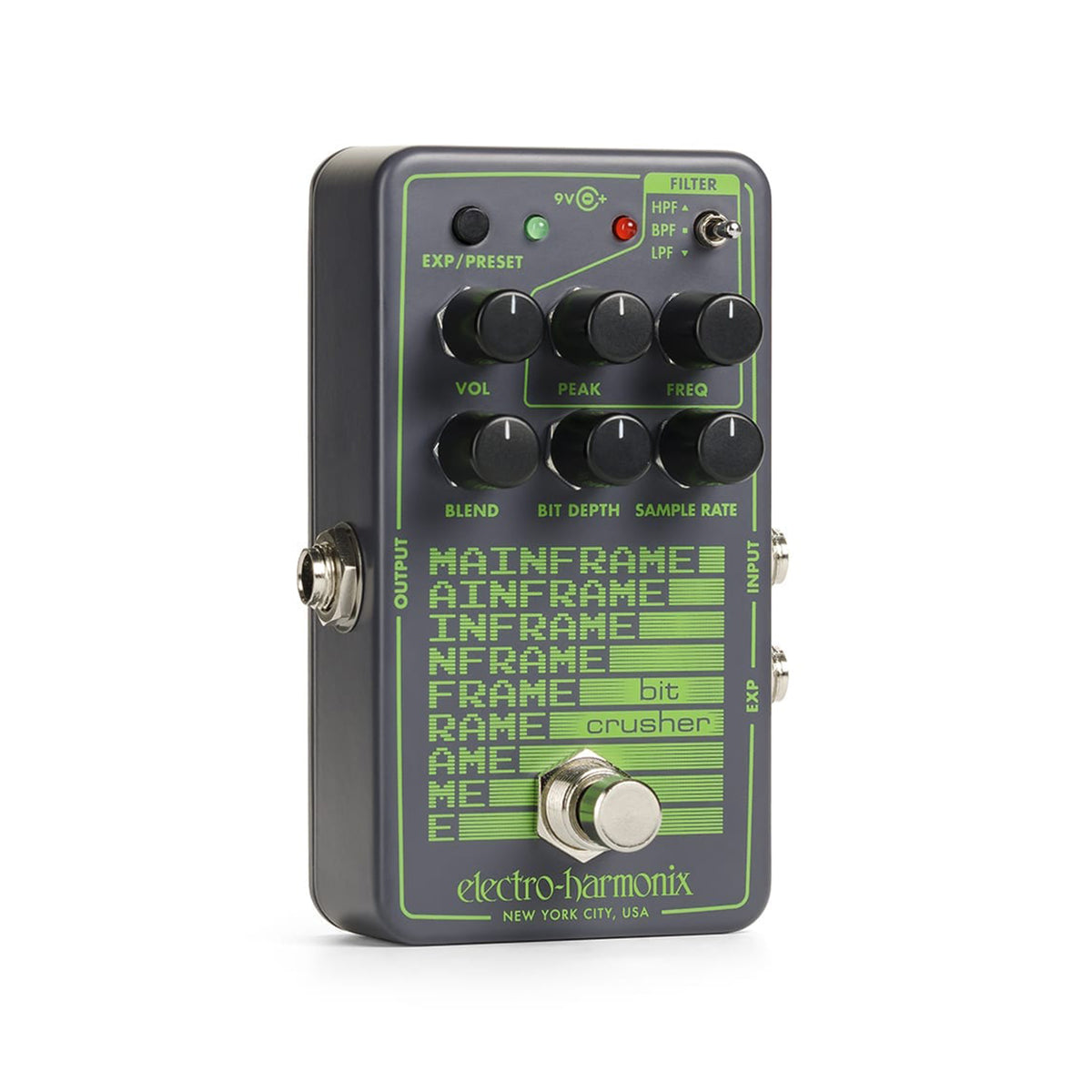 Electro-Harmonix Bit Crusher エフェクター Electro-Harmonix Mainframe Bit Crusher Effects Pedal Gray