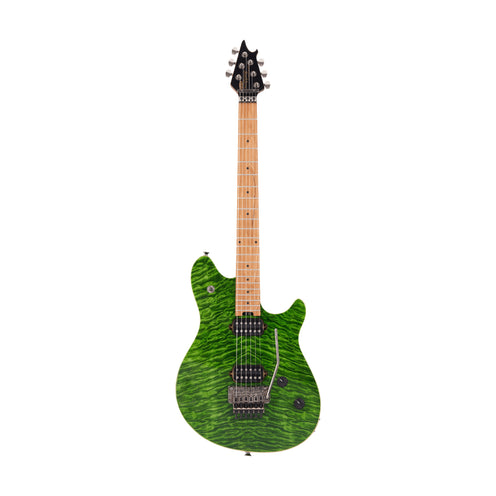 EVH Wolfgang WG Standard QM Electric Guitar, Baked Maple FB, Transparent Green
