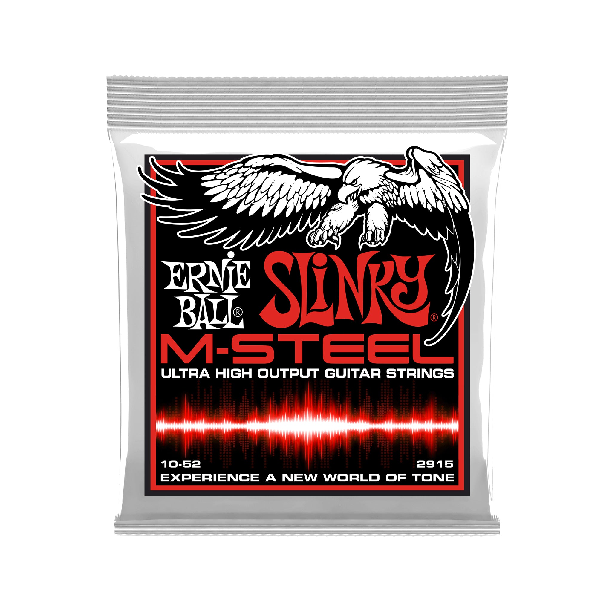 Ernie Ball Skinny Top Heavy Bottom Slinky M-Steel Electric Guitar Strings, 10-52