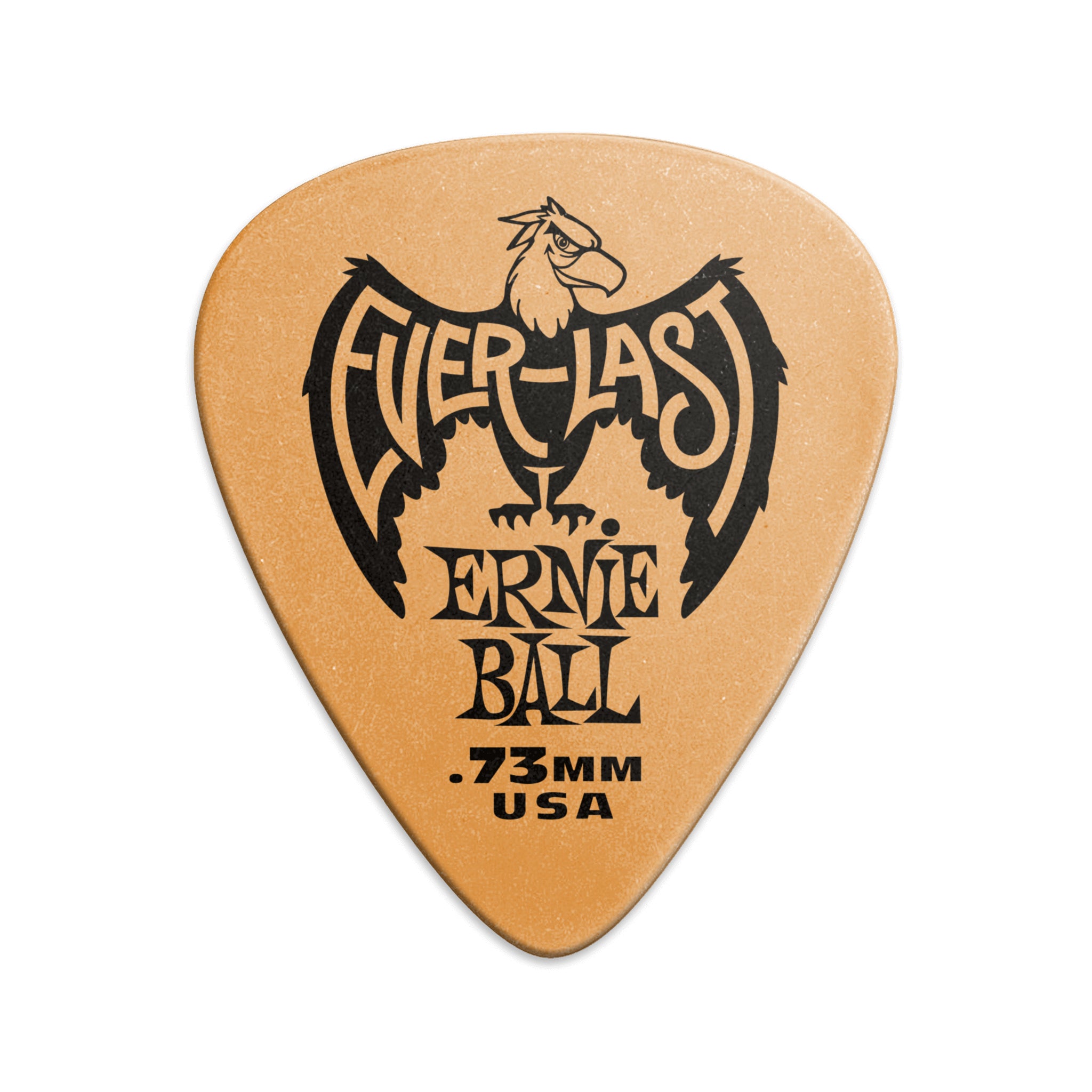 Ernie Ball Everlast Delrin .73mm Guitar Picks, Orange, 12-Pack