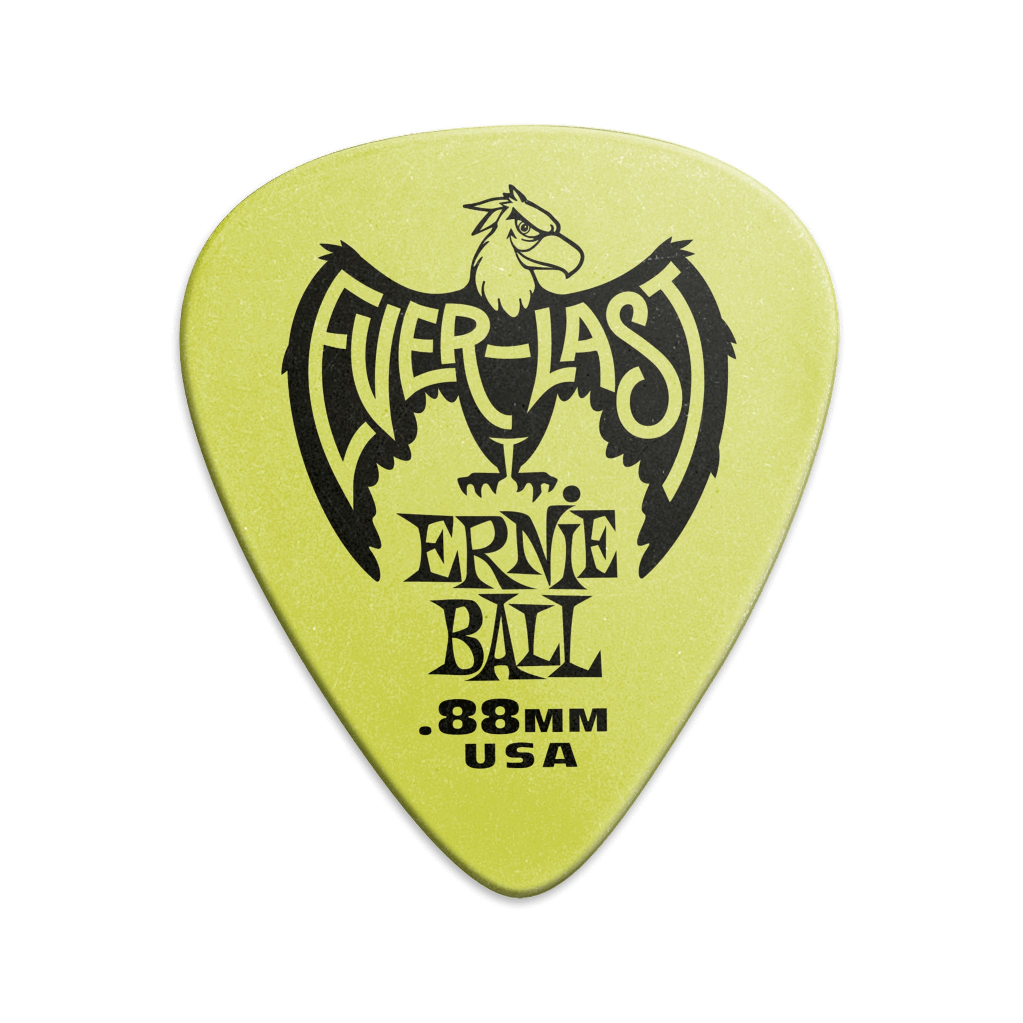 Ernie Ball Everlast Delrin .88mm Guitar Picks, Green, 12-Pack
