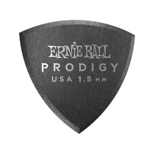 Ernie Ball 1.5mm Shield Prodigy Guitar Picks, 6-Pack, Black