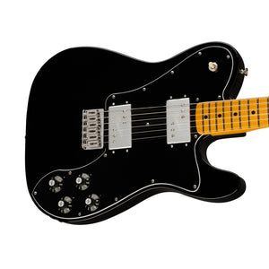 Fender American Vintage II 75 Telecaster Deluxe Electric Guitar, Maple FB, Black
