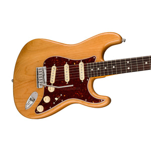 Fender American Ultra Stratocaster Electric Guitar, RW FB, Aged Natural