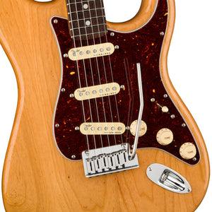 Fender American Ultra Stratocaster Electric Guitar, RW FB, Aged Natural
