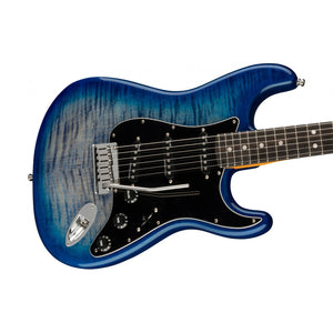 Fender American Ultra Limited Edition Stratocaster Electric Guitar, Ebony FB, Denim Burst