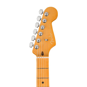 Fender American Ultra HSS Stratocaster Electric Guitar, Maple FB, Plasma Red Burst