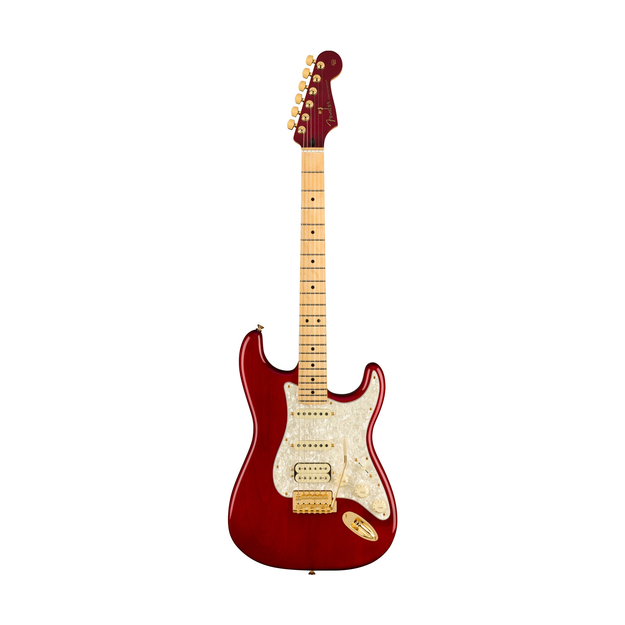 Fender Tash Sultana Stratocaster Electric Guitar, Maple FB, Transparent Cherry
