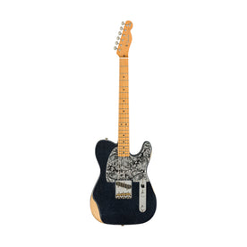 Fender Brad Paisley Road Worn Esquire Electric Guitar, Maple FB, Black Sparkle