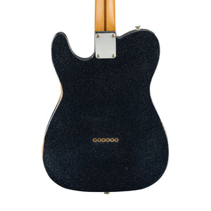 Fender Brad Paisley Road Worn Esquire Electric Guitar, Maple FB, Black Sparkle