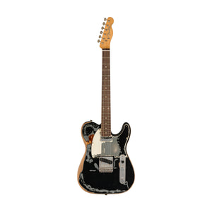 Fender Joe Strummer Road Worn Telecaster Electric Guitar, RW FB, Black