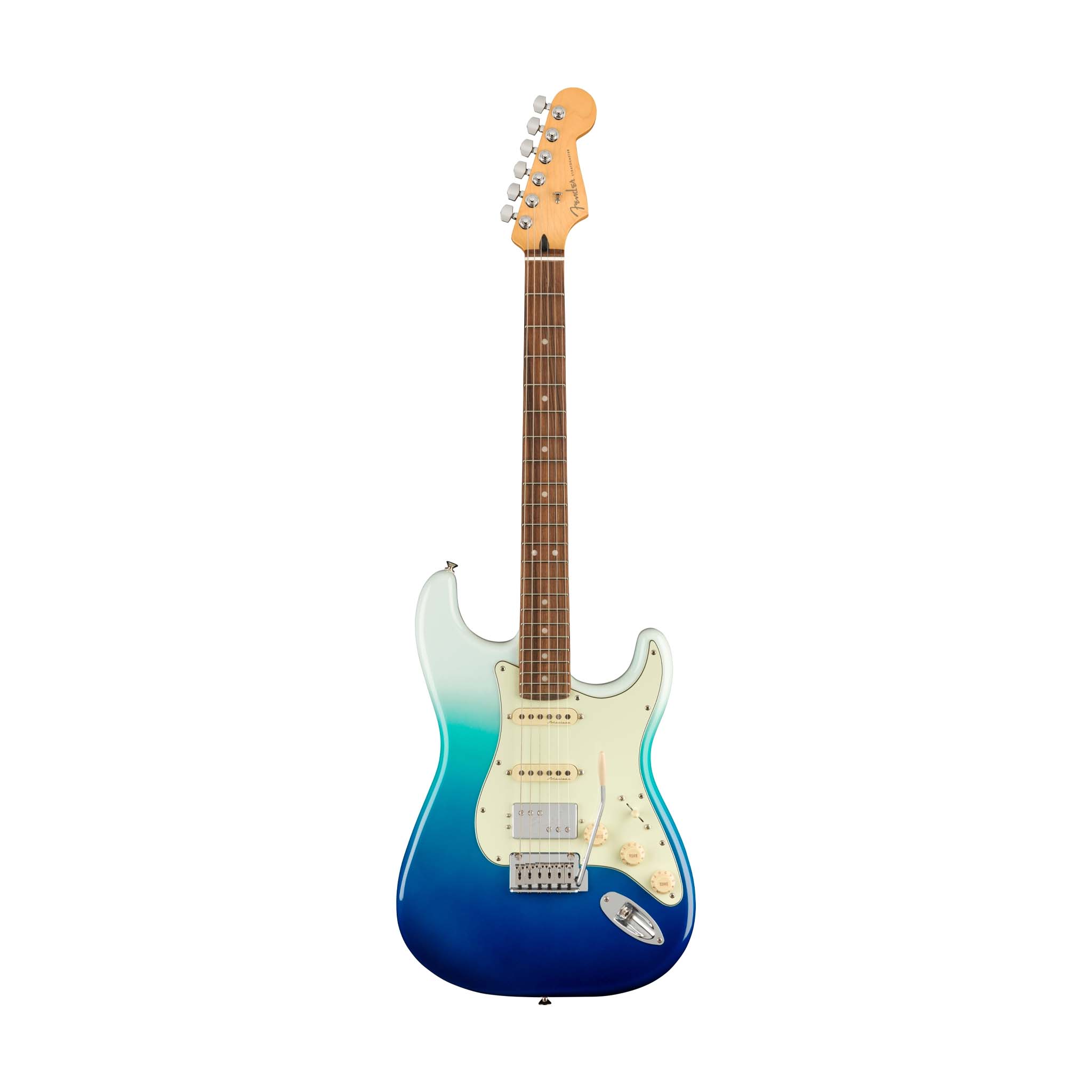 Fender Player Plus HSS Stratocaster Electric Guitar, PF FB, Belair Blue