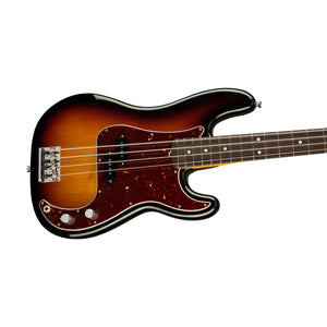 Fender American Professional II Precision Bass Electric Guitar, RW FB, 3-Tone Sunburst