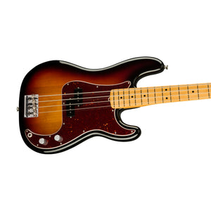 Fender American Professional II Precision Bass Electric Guitar, Maple FB, 3-Tone Sunburst
