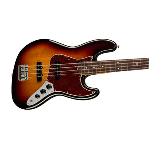 Fender American Professional II Jazz Bass Electric Guitar, RW FB, 3-Tone Sunburst