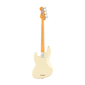 Fender American Professional II Jazz Bass Electric Guitar, RW FB, Olympic White