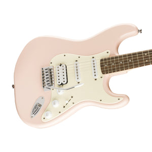 Squier Bullet HSS Stratocaster Electric Guitar w/Tremolo, Laurel FB, Shell Pink