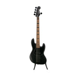 Squier FSR Contemporary Active Jazz V Bass Guitar, Flat Black