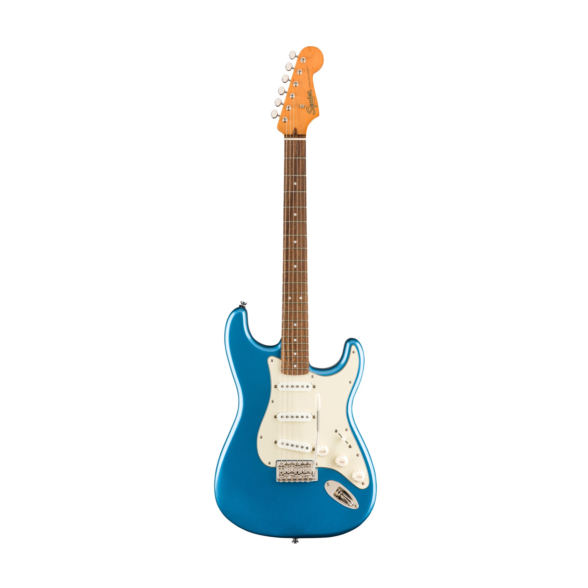 Squier Classic Vibe 60s Stratocaster Electric Guitar, Laurel FB, Lake Placid Blue