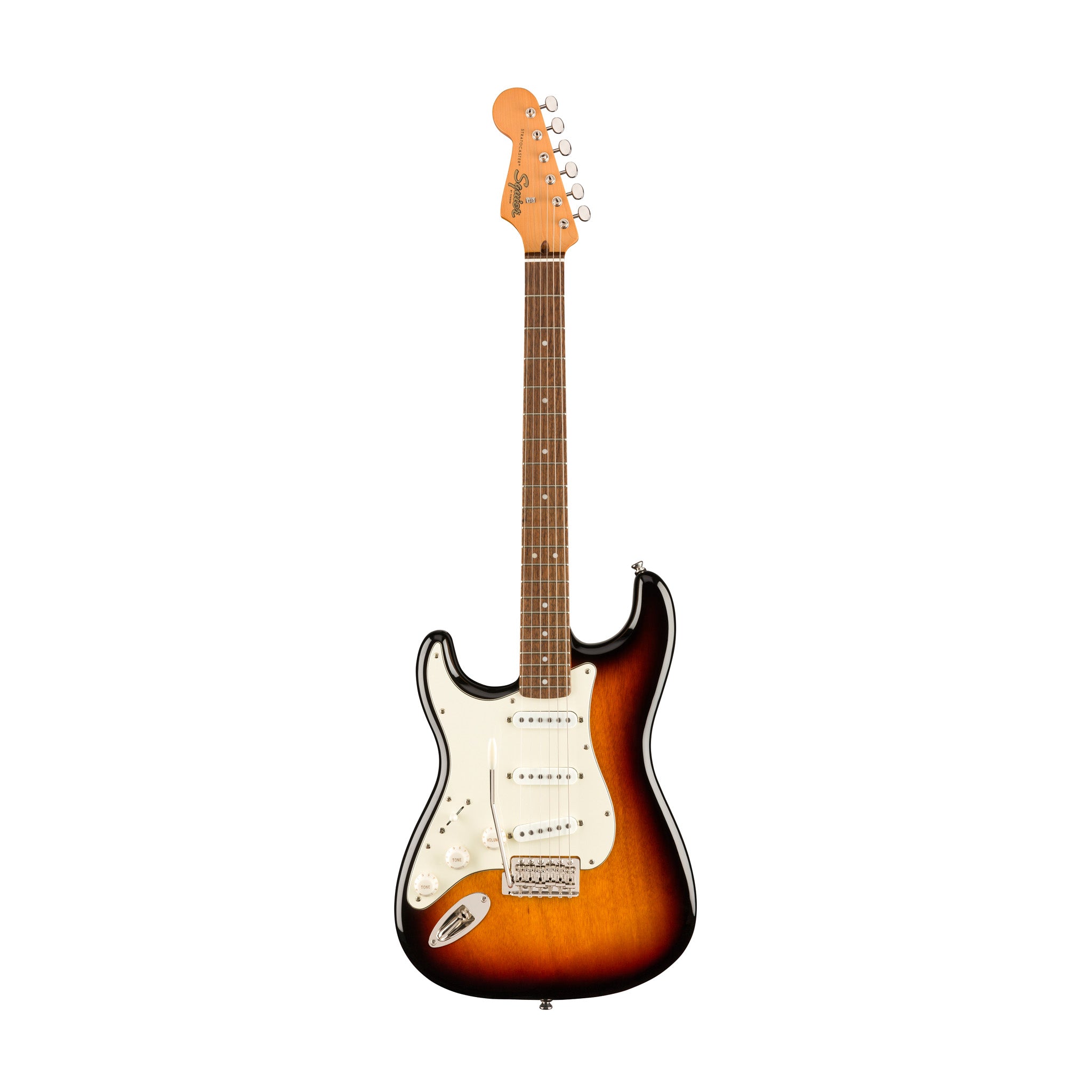 Squier Classic Vibe 60s Stratocaster Left-Handed Electric Guitar, Laurel FB, 3-Tone Sunburst