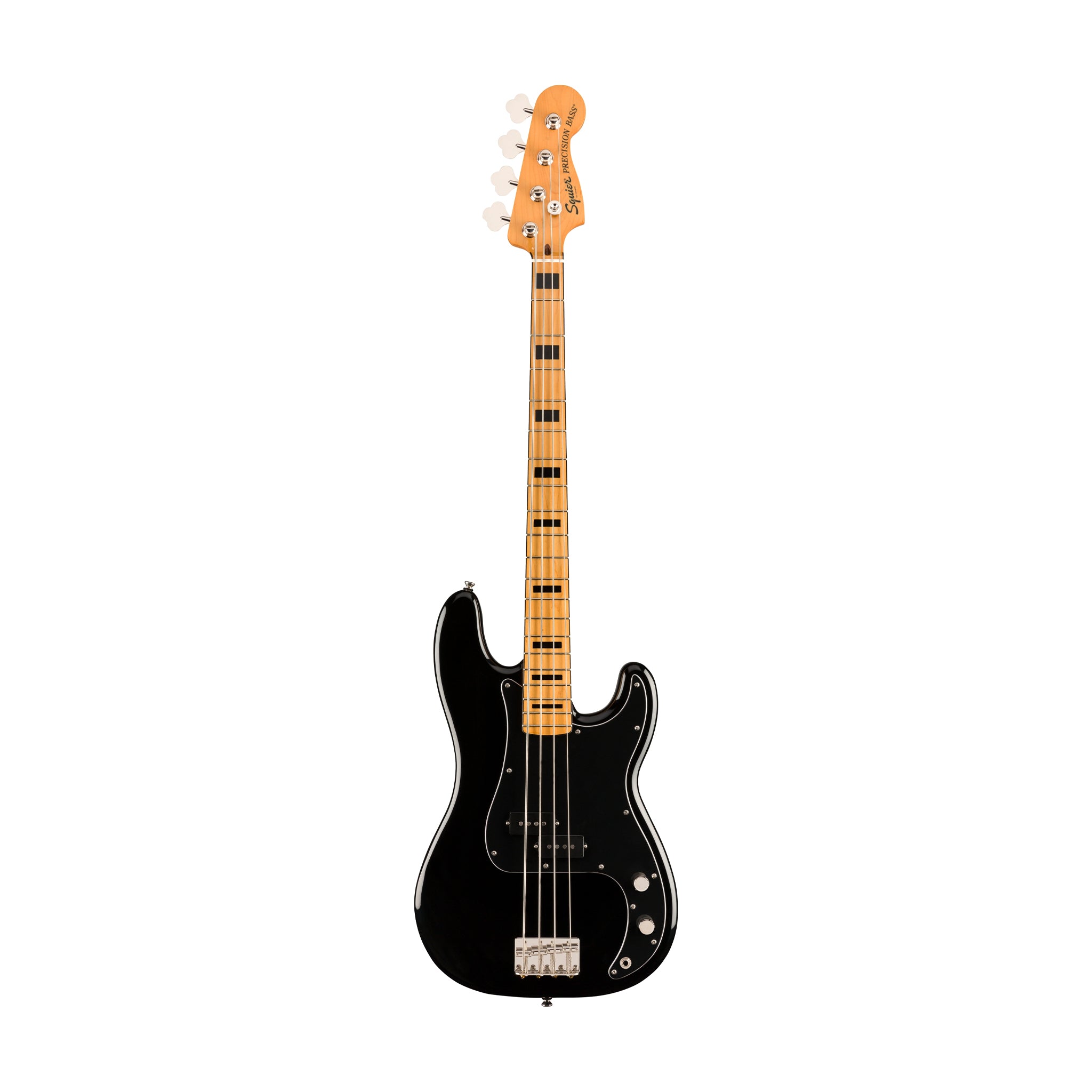 Squier Classic Vibe 70s Precision Bass Guitar, Maple FB, Black