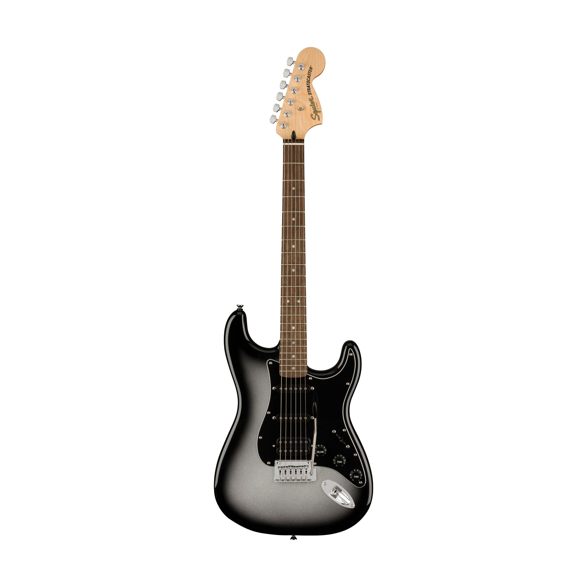 Squier FSR Affinity Series HSS Stratocaster Electric Guitar, Laurel FB, Silverburst