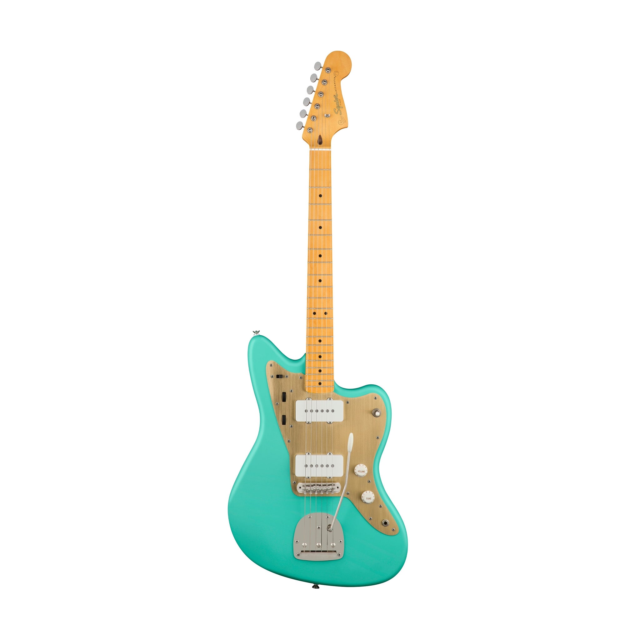Squier 40th Anniversary Vintage Edition Jazzmaster Electric Guitar, Maple FB, Satin Sea Foam Green