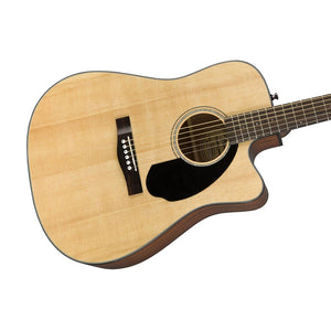 Fender CD-60SCE Dreadnought Acoustic Guitar, Walnut FB, Natural