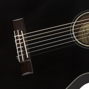 Fender CN-140SCE Nylon Classical Guitar w/Case, Walnut FB, Black