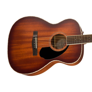 Fender PO-220E Orchestra Electro Acoustic Guitar, Aged Cognac Burst