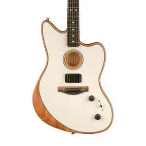 Fender American Acoustasonic Jazzmaster Acoustic Guitar w/bag, Ebony FB, Arctic White