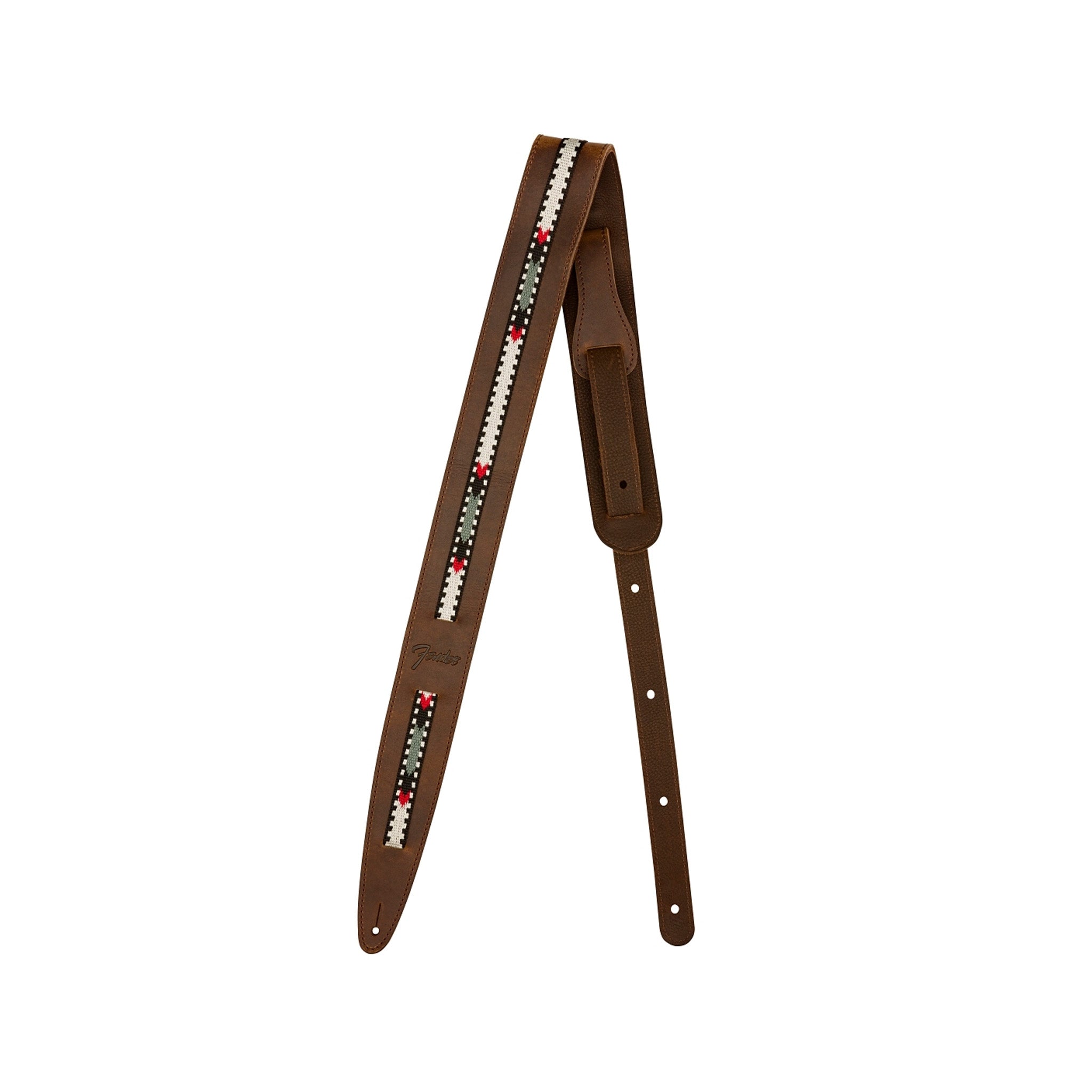 Fender Paramount Acoustic Guitar Leather Strap, Brown