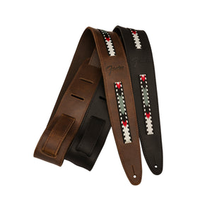 Fender Paramount Acoustic Guitar Leather Strap, Brown