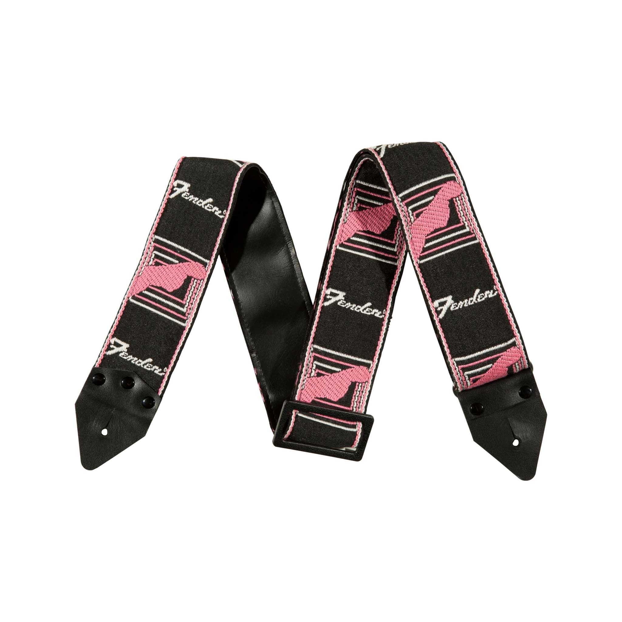 Fender Japan Hama Okamoto Signature Guitar Strap, Black/Pink
