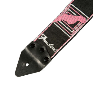 Fender Japan Hama Okamoto Signature Guitar Strap, Black/Pink
