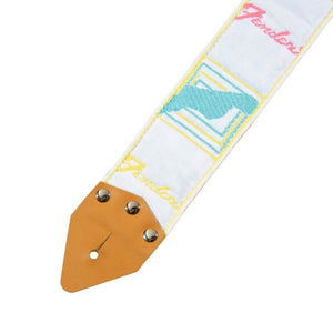 Fender Japan Hama Okamoto Signature Guitar Strap, White/Yellow/Pink/Blue/Grey
