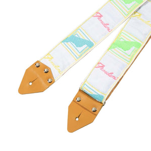 Fender Japan Hama Okamoto Signature Guitar Strap, White/Yellow/Pink/Blue/Grey