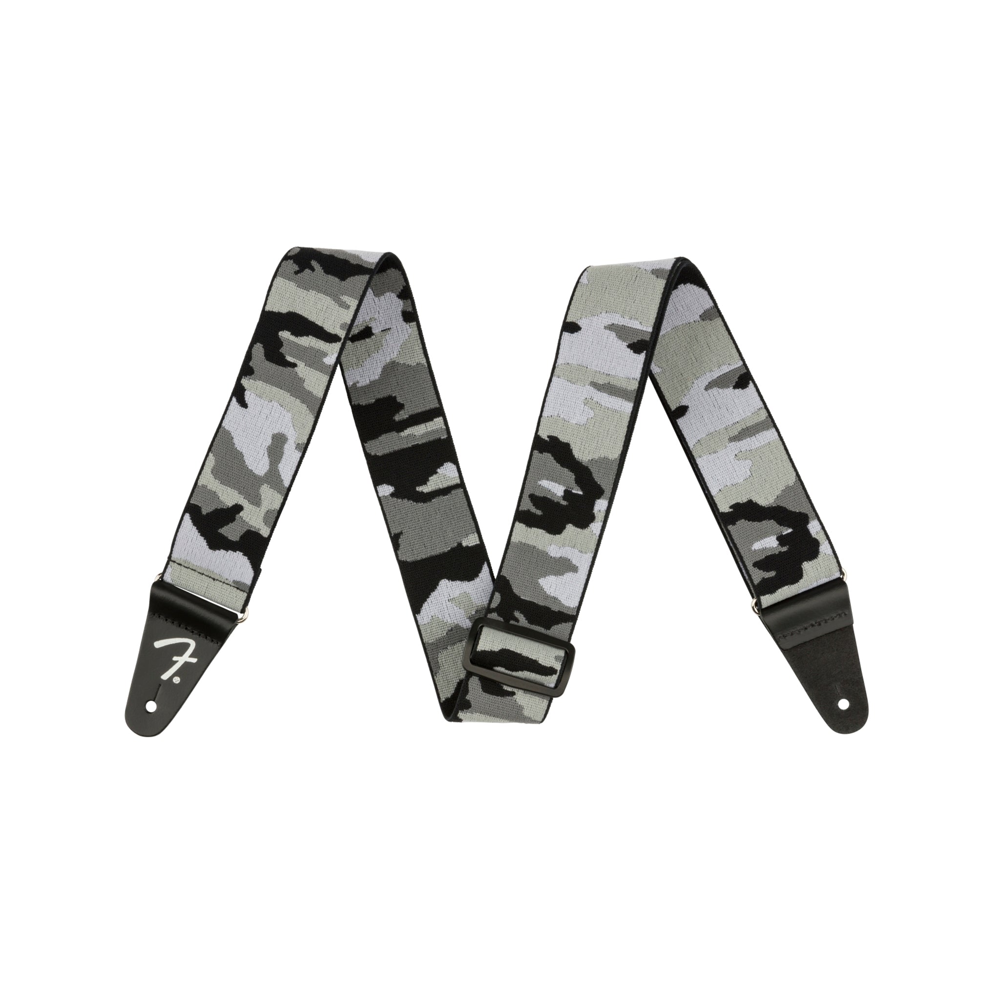 Fender WeighLess 2-Inch Camo Guitar Strap, Gray Camo
