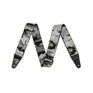 Fender WeighLess 2-Inch Camo Guitar Strap, Gray Camo