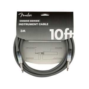Fender Ombr� Series Instrument Cable, 10 ft Straight/Straight, Silver Smoke