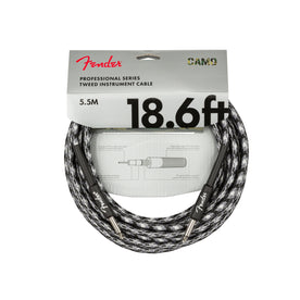 Fender Professional Series Instrument Cable, 18.6inch Straight/Straight, Winter Camo