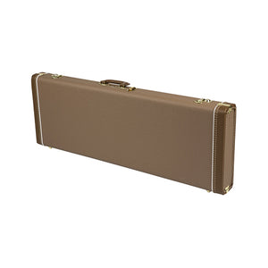 Fender Deluxe Strat/Tele Guitar Case, Brown w/ Gold Plush Interior