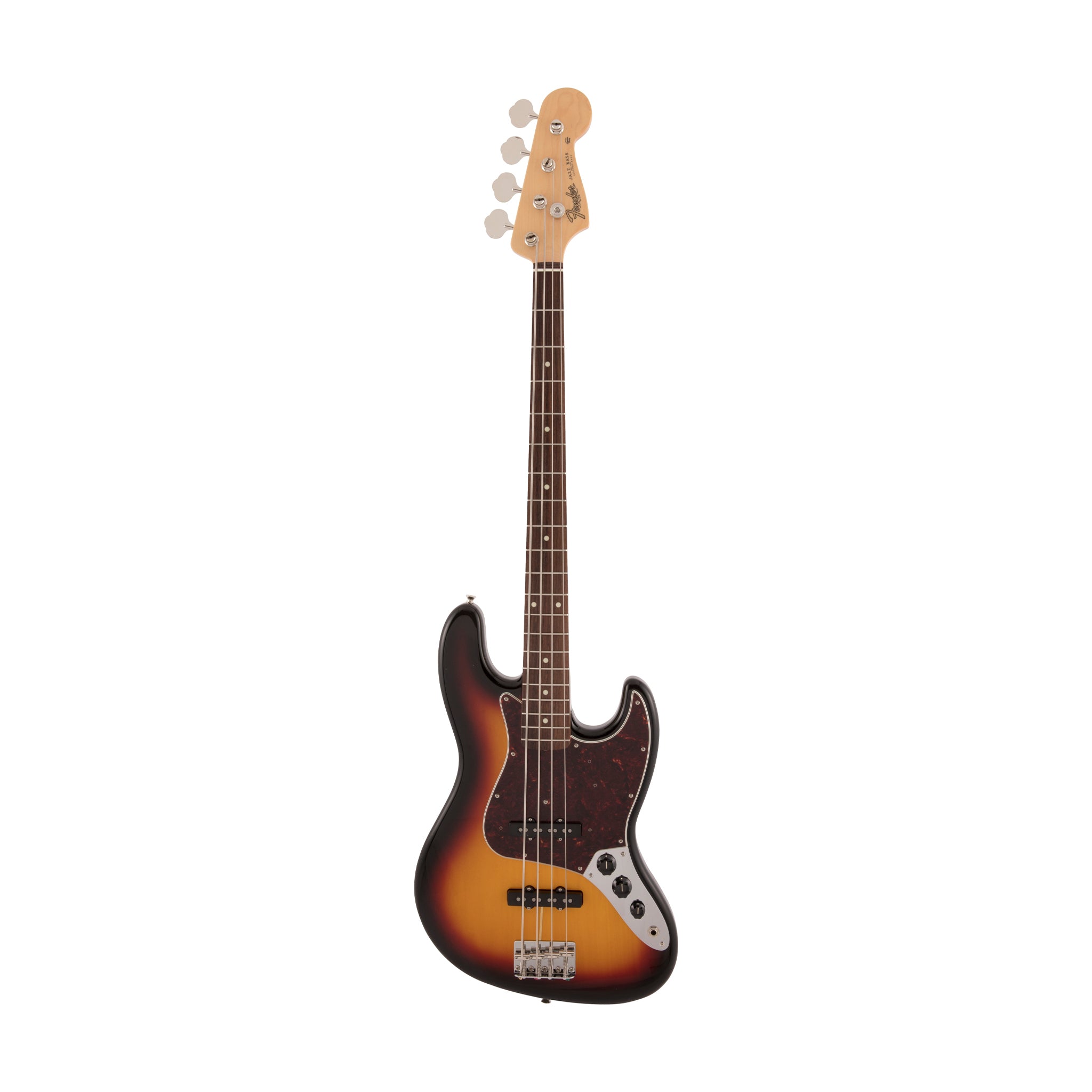 Fender Japan Traditional II 60s Jazz Bass Guitar, RW FB, 3-Tone Sunburst