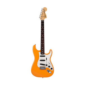 Fender Japan Limited International Color Stratocaster Electric Guitar, RW FB, Capri Orange
