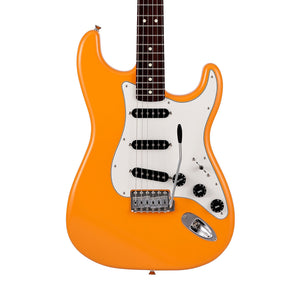 Fender Japan Limited International Color Stratocaster Electric Guitar, RW FB, Capri Orange