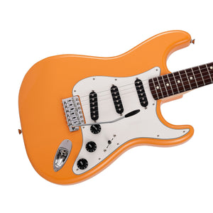 Fender Japan Limited International Color Stratocaster Electric Guitar, RW FB, Capri Orange