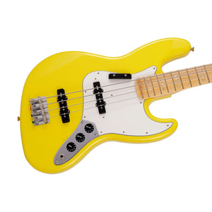 Fender Japan Limited International Color Jazz Bass Electric Guitar, Maple FB, Monaco Yellow
